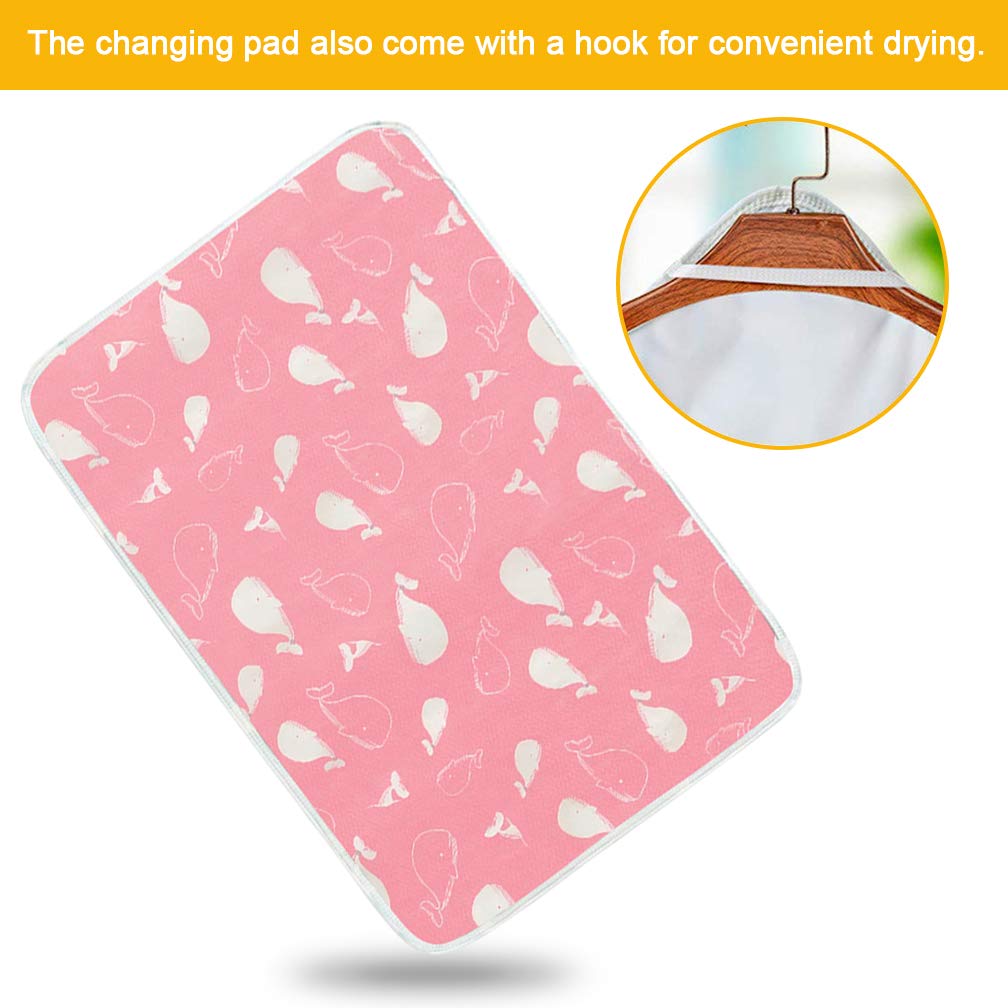 2 Pcs Baby Diaper Changing Pad, Maveek 19.7'' X 27.6'' Newborns Waterproof Diaper Pad Reusable Nappy Multi Function Washable Mat