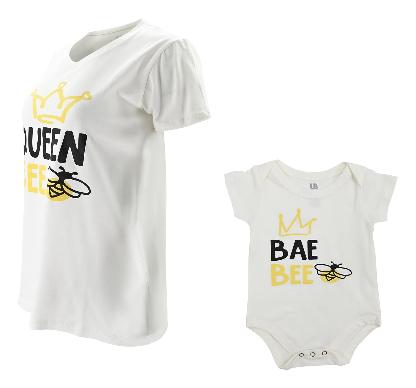Unique Baby Queen Bee Mothers Day Mommy And Me Matching Shirt (3Xl, Off White)