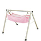 Tinytyke Manual Cradle For Baby  FullyFoldable Round Pipe Frame With Pink Indian Style Cloth Unisex Portable Cradle/Palna/Jhu