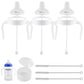Sippy Cup Soft Spout Conversion Kit for Lansinoh Baby Bottle, Toddler Transition Kit with Silicone Sippy Spout Nipple, Weighted 
