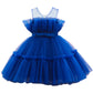 Flower Baby Girl Lace Dress Toddler Tulle Sleeveless Bow Princess Party Wedding Pageant Bridesmaid (Navy Blue042.6-12 Months)