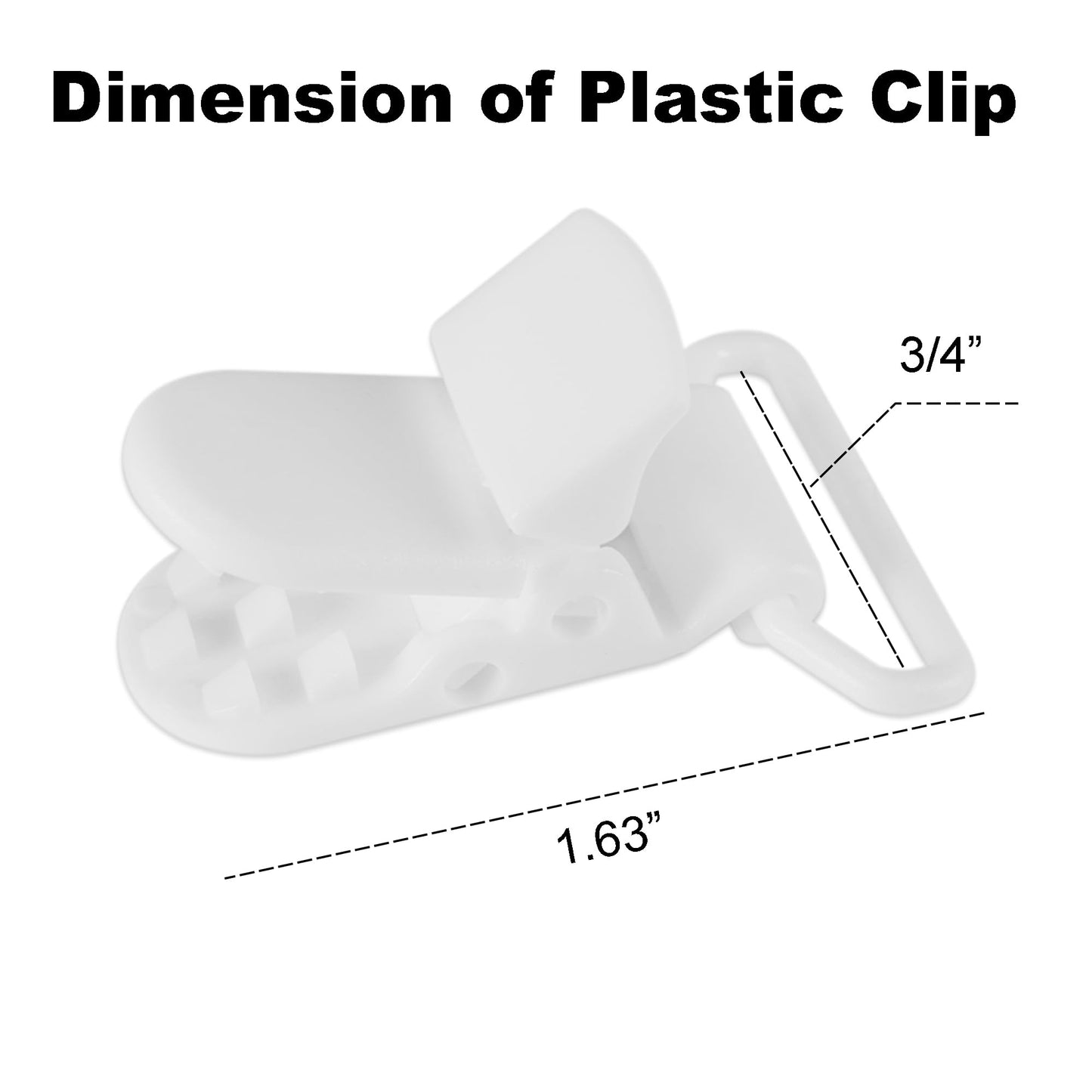 20-Pack Pacifier Clip Replacement Ends - Bpa-Free Plastic Fasteners For Diy Baby Crafts, Sewing Bibs & Blankets Straps (3/4 Inch
