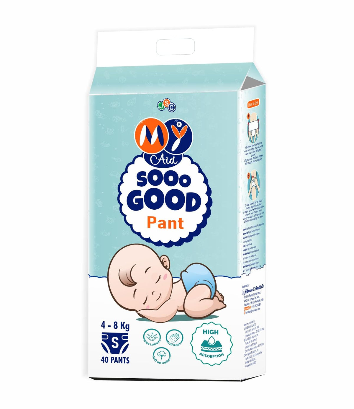Myaid Sooo Good Baby Diaper Pants With Aloe Lotion & Wetness Indicator | Soft & Comfortable | Fast Absorption, RashFree, LeakP