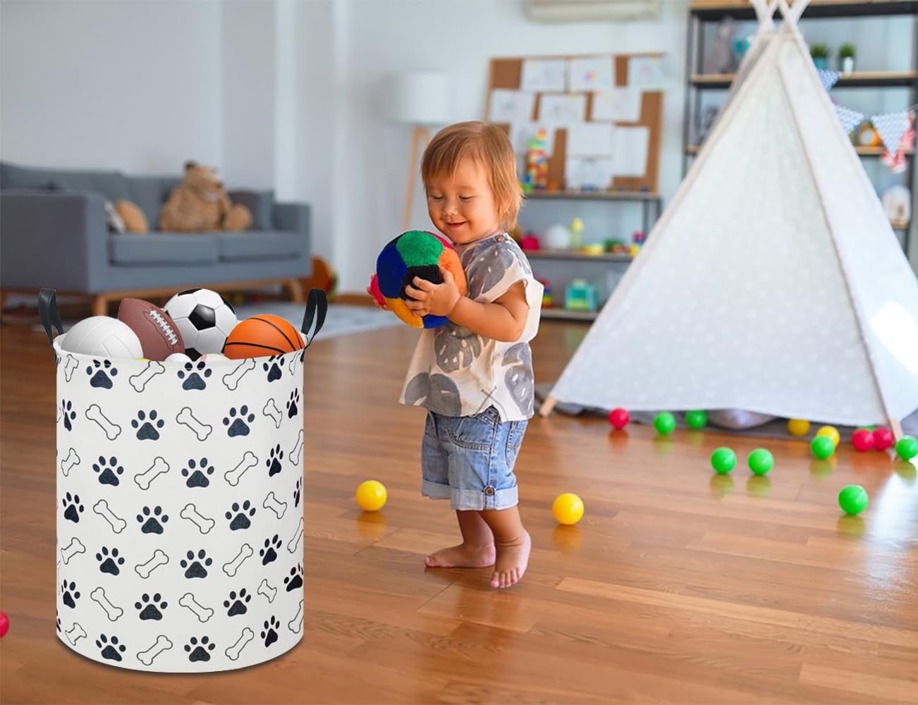 Ntaohamper Kids Laundry Hamper,Laundry Basket,Baby Boy Nursery Hamper,Waterproof Storage Bin,Clothes Organizer,Toys Bin,Room Dec