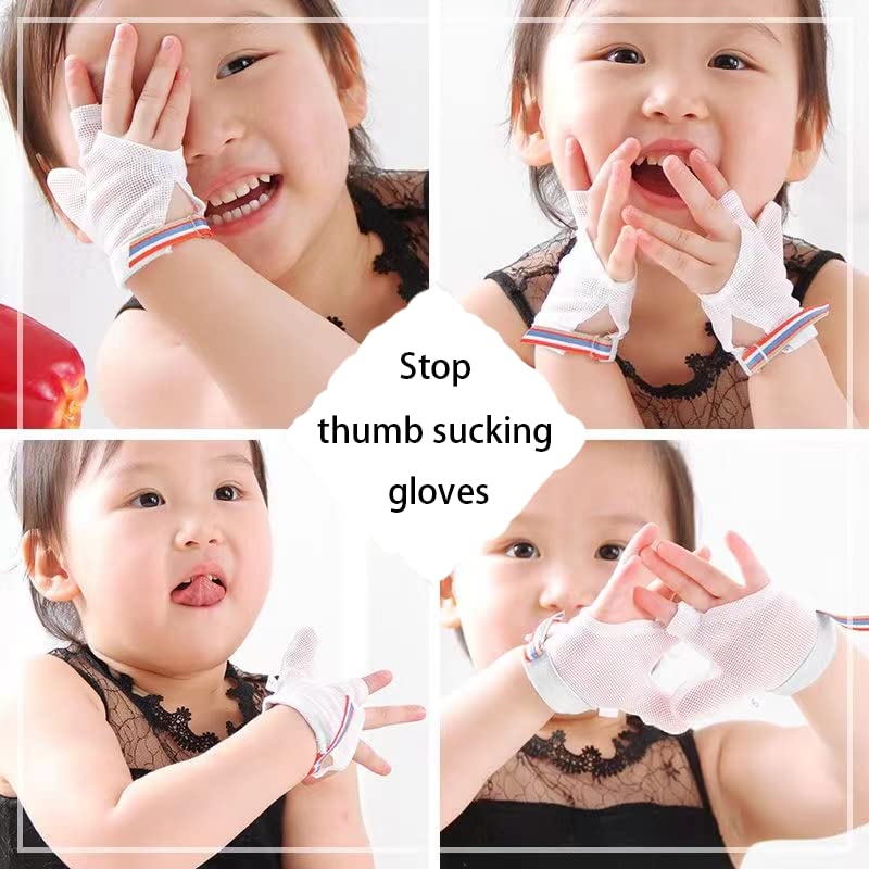 Yiliujiu Thumb Sucking Stop For Kids Baby Thumb Sucking Guard Gloves Finger Sucking Stop Guard Anti Thumb Sucking Gloves(Xl)