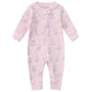 Owlivia Organic Cotton Baby Boy Girl Zip Up Sleep N Play, Footless, Long Sleeve(6-12 Months, Pink Rabbit)
