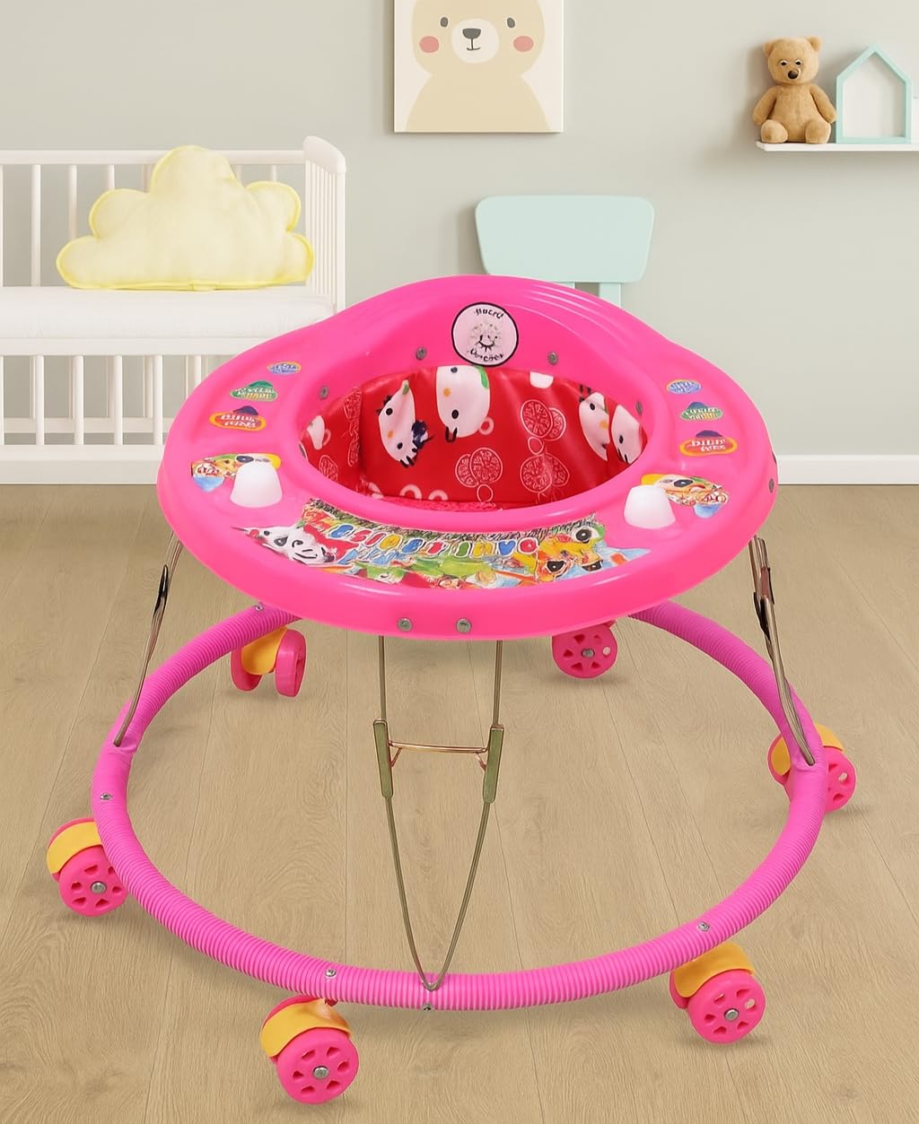 Avani Metrobuzz Classic Baby Walker Musical Toy Bar For Kids Of 6 Months To 1.5 Year P665  Pink (GPink)