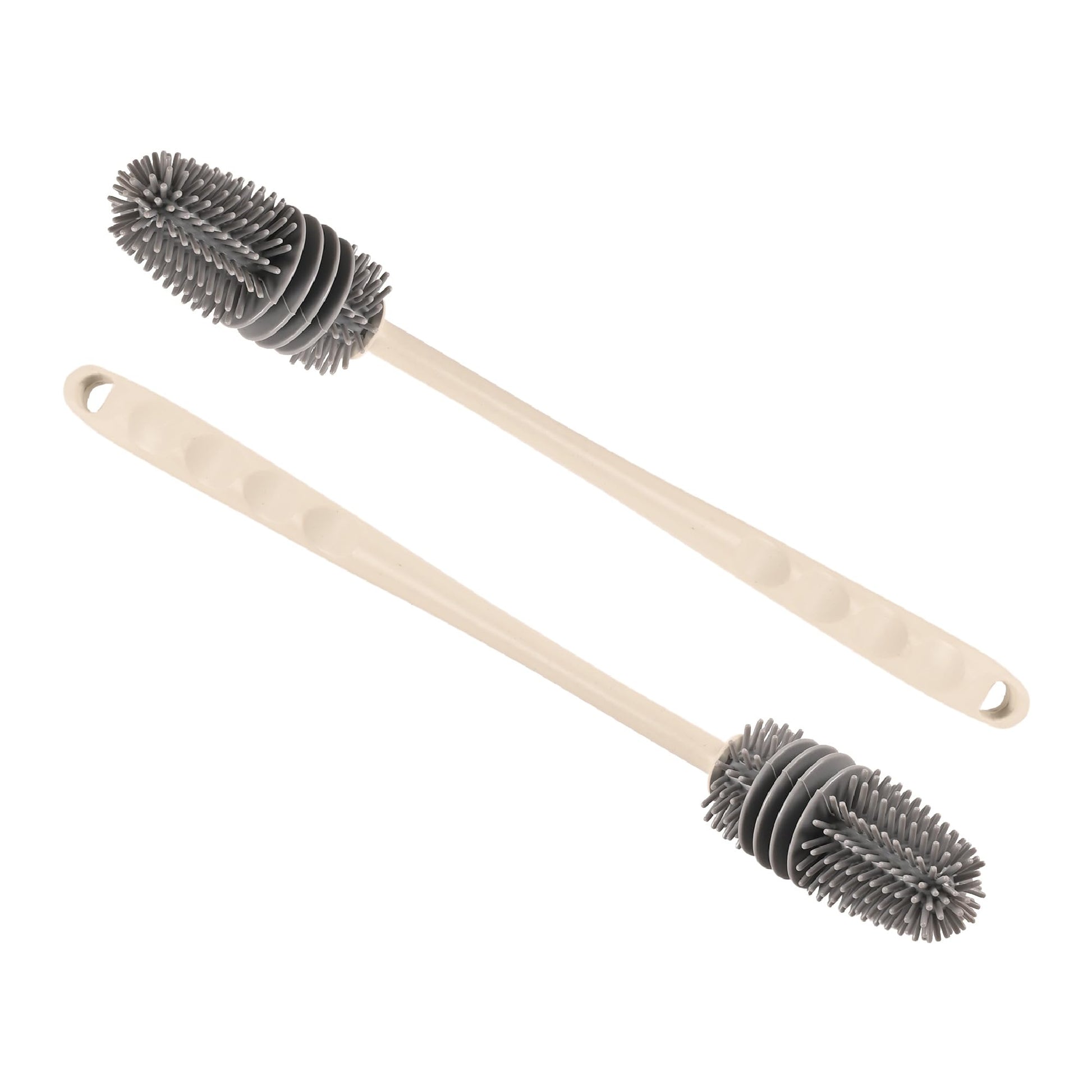 Kuber Industries Pack Of 2 Long Handle Silicone Water Bottle Cleaning Brush | Baby Bottle Cleaning Brushes - Ideal For Feeding B