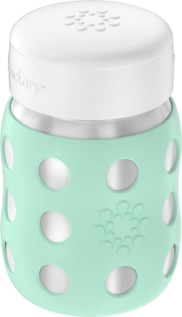 Lifefactory 8-Ounce Stainless-Steel Vacuum-Insulated Wide-Neck Baby Bottle With Flat Cap, Mint (Ls2231Wmi4)