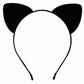 Bonnie Z. Leonardo Black Cat Ears Headband Furry Padded Catwomen Headbands Cat Black-F