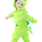 Lolanta Boys Girls Halloween Dinosaur Costume Bodysuit Flannel Toddler One Piece Jumpsuit Kids Gifts (Green, 4-6 Years)