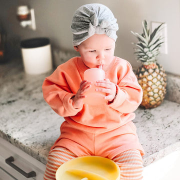 Olababy Silicone Straw Lid For Training Cup | Water Drinking Cup For Babies | 6+ Mo Infant To 12-18 Months Toddler | Transition