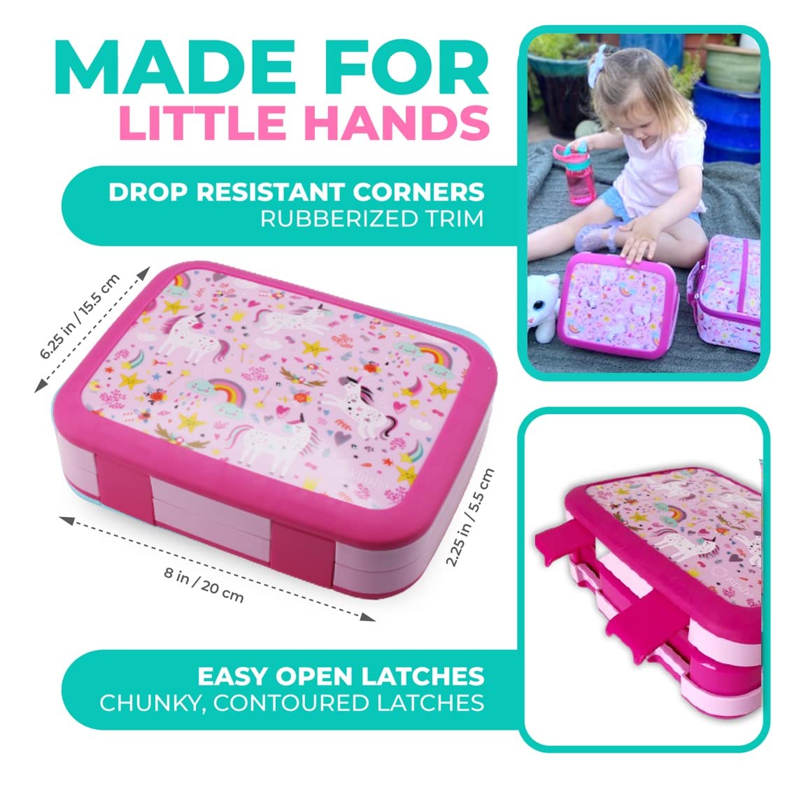 Kinsho Bento Lunch Box For Kids With Thermal Food Jar For Hot Food Soup, Insulated Lunch Bag And Ice Cold Pack Set, Stainless St