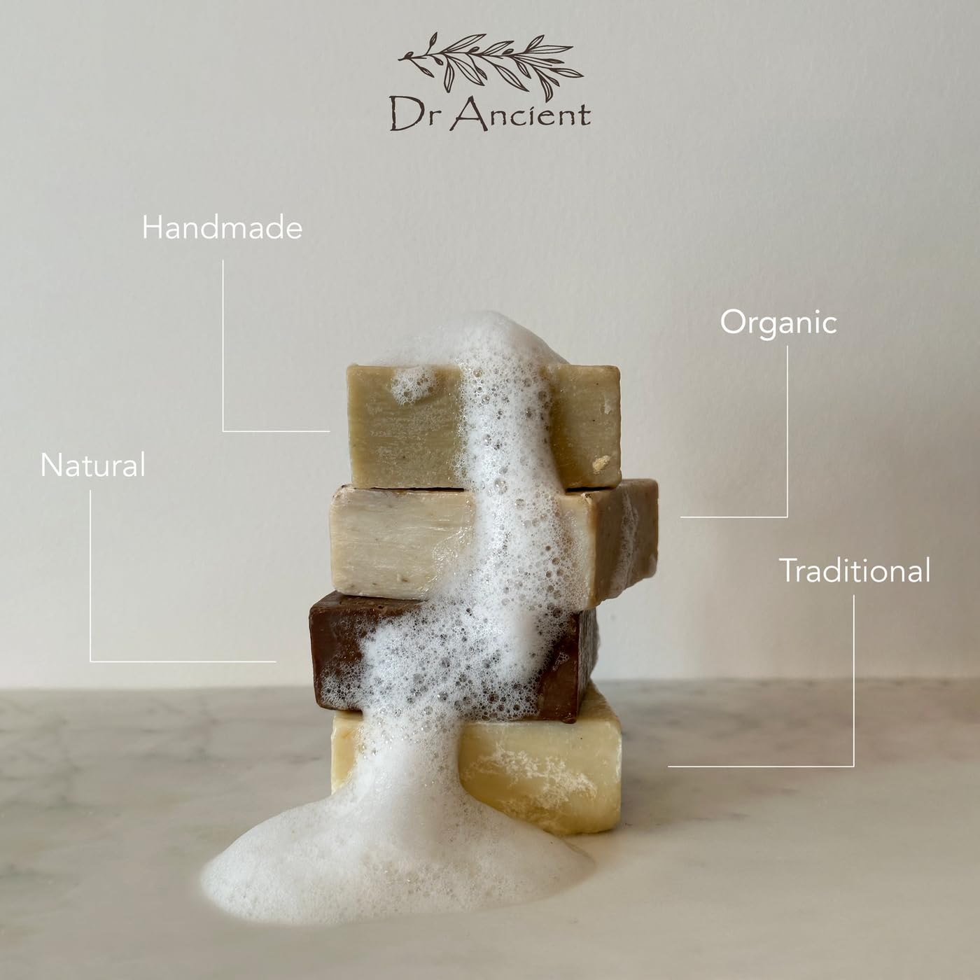 Dr.Ancient Stinging Nettle Soap + Pine Tar Soap Organic Natural Vegan Traditional Handmade Antique - Absolutely No Chemicals!
