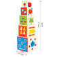 Hape Pyramid of Play Wooden Toddler Wooden Nesting Blocks Set, L: 5.5, W: 5.5, H: 5.5 inch