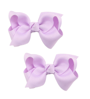 Koolgil Baby Girl's 2Pcs Cute 3 Inch Pure Color Bow-knot Hair Clip for Photography Travel Daily Life (Lavender)