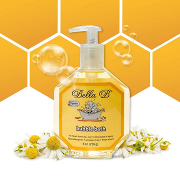 Bella B Bubble Bath For Baby & Kids 8 Oz - Organic Bubble Bath For Toddlers - Toddler Bubble Bath Tear-Free Baby Bubble Bath Org