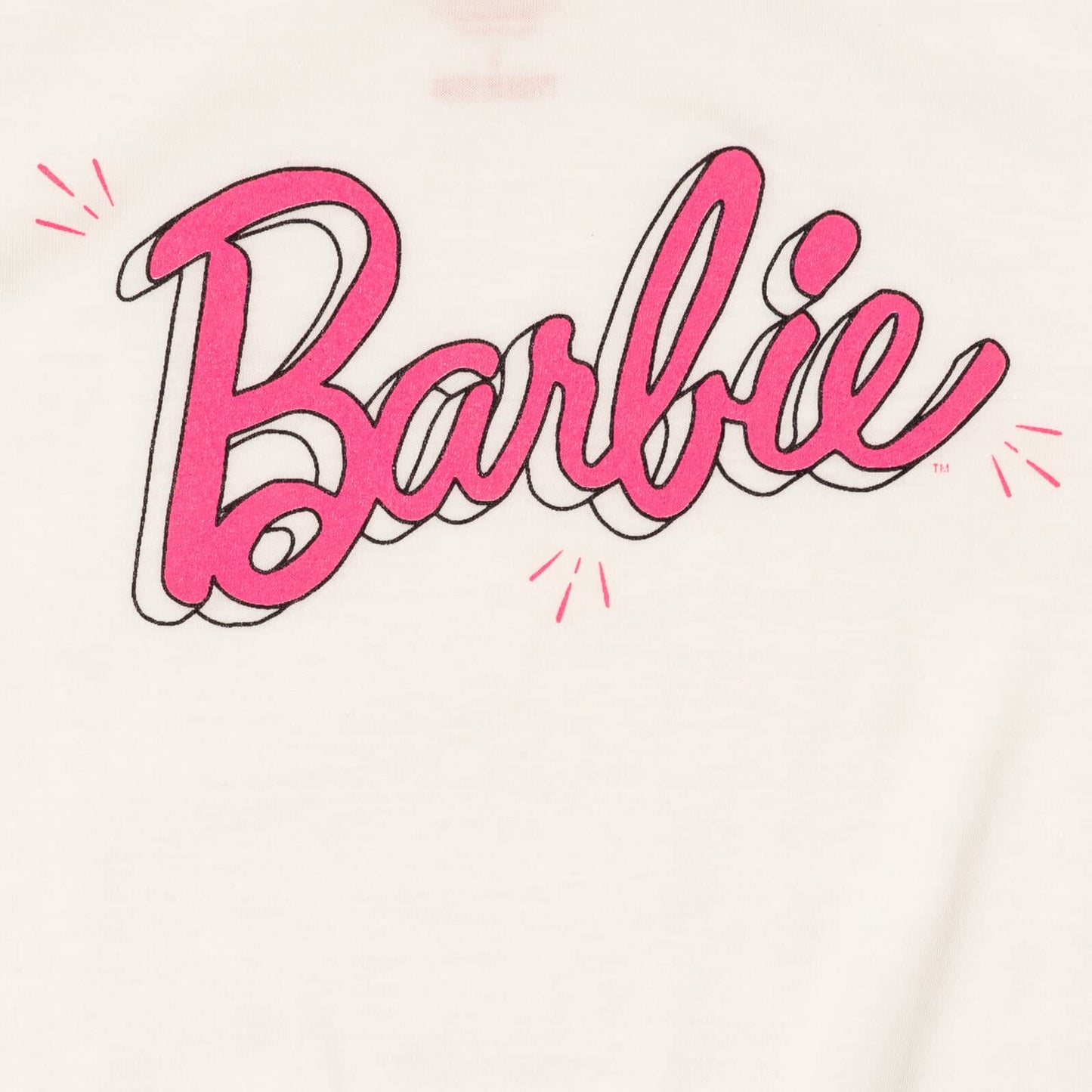 Barbie Little Girls Graphic T-Shirt And Shorts Outfit Set Pink/White 5