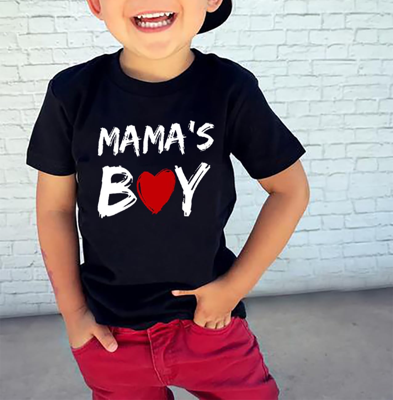 Toddler Boy Valentine'S Day T Shirt Cute Lover Boy Shirt Kids Funny Letter Print Valentine'S Day Shirts Tops (5-6T, Black2)