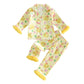 Kuriozud Kids Toddler Girl Satin Pajamas Fuzzy Trim Long Sleeve Button Down Shirt Top and Pants 2pcs Pjs Sets Sleepwear, Easter 