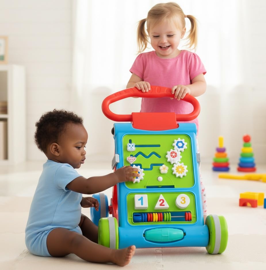 GoyalS Baby Activity Walker  Toddler Learning Toys For 6 Months 15 Months Old (Blue)