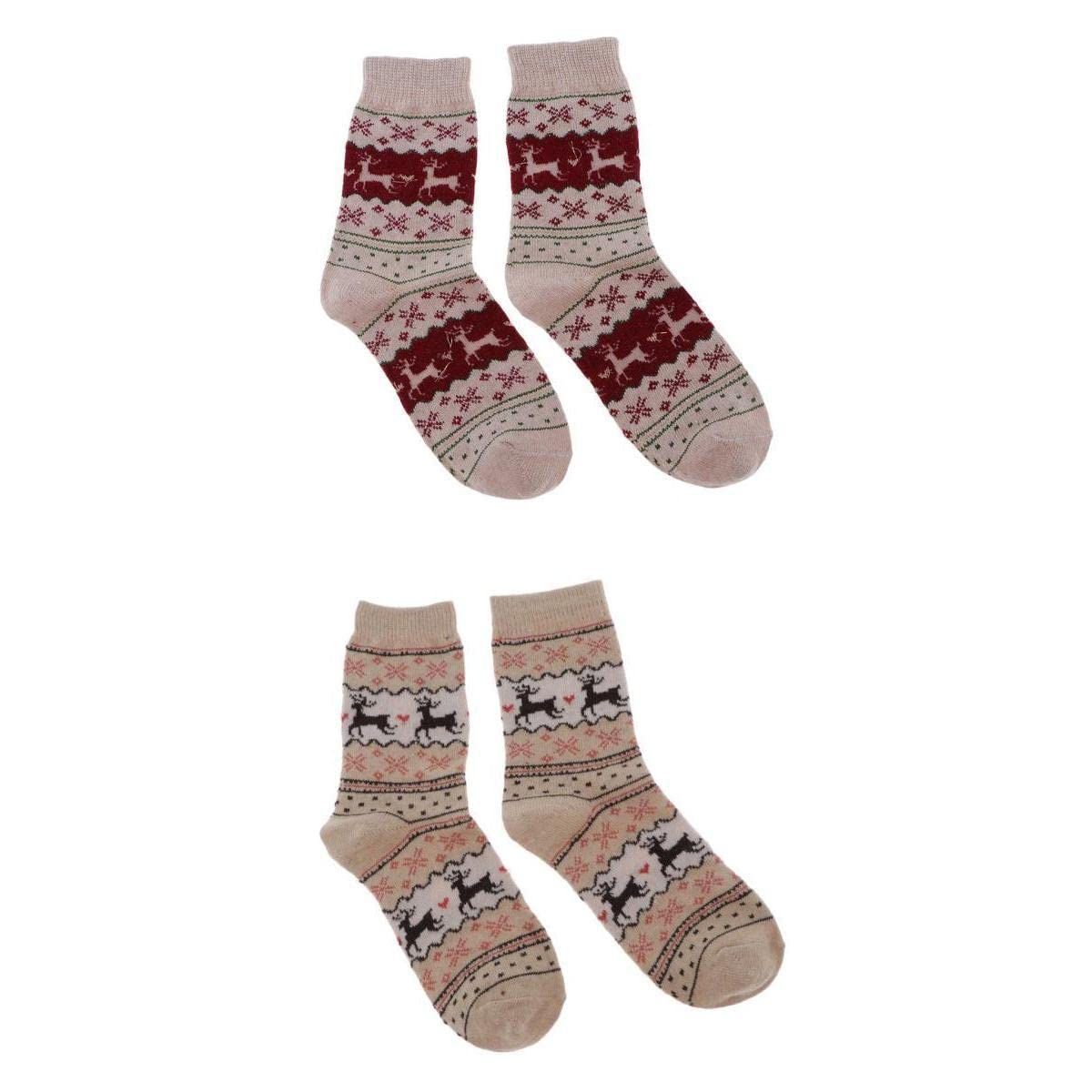 Calandis? Wool Blend Cozy Crew Socks Causal Winter Christmas Ankle Socks Khaki Beige | Socks | Hosiery & Socks | Womens Clothing