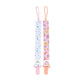 Nuby Pacifinder Baby Pacifier Clip - (2-Pack) - Pacifier Holder Clip With Convenient Hook Loop - Flowers And Polka Dots