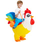 Kooy Inflatable Chicken Costume, Rainbow Chicken Inflatable Costume For Kids Blow Up Halloween Costumes (7-9Y)