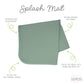 Bapronbaby Minimalist Sage Splash Mat - Waterproof Catch-All For Under High Chairs, Floors, Tables, Playtime Or Arts & Crafts -