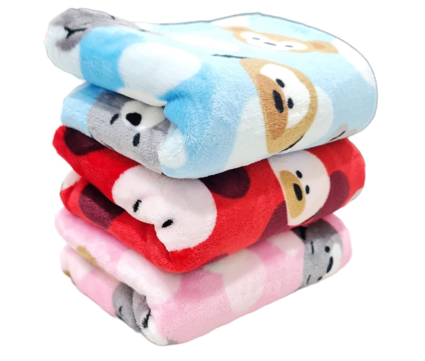 First Kick Baby Blankets Newborn Combo Pack Of Hooded Soft Wrapper Cum Towel For Baby Boys And Baby Girls Pack Of 3, Pink, Grey,