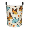 Pevtufa Butterflies Foldable Laundry Basket Organizer,Fabric Clothes Toy Storage Basket Nursery Hamper Storage Bin For Household