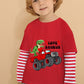 Toddler Boy Valentines Day Shirts Monster Truck Dinosaur Hug Heart Cotton Long Sleeve T-Shirt Love Saurus Kid Tee Top Clothes 4T