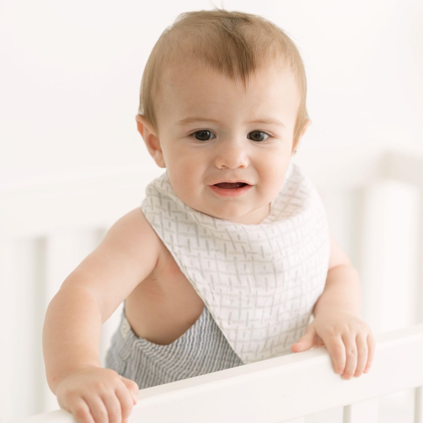 Crane Baby Bib Set, 100% Cotton Baby Bibs, Set Of 3 Beach Life Cotton Muslin Bibs, Bandana Bibs Baby Bibs For Eating, Baby Eatin