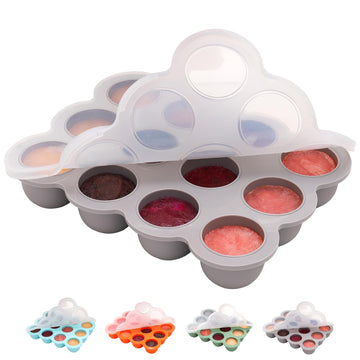 Btrfe Baby Food Storage Container - 1.5Oz X 12 Pods Silicone Freezer Tray With Lid For Homemade Baby Food, Fruit Purees, Vegetab