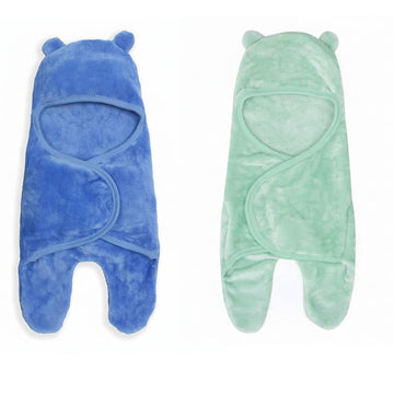 Adhigams Baby Swaddle Wrap for New Born | Adjustable Swaddle for New Born Baby | 100% Polyester Soft Baby Blanket for 06 Months