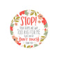 Canopy Street Stylish Floral Stop! Don'T Touch Baby Car Seat Sign/Modern Illustrated Baby Stroller Germ Tag