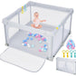 INFANS Foldable Baby Playpen, 50x50 Large Playard for Toddlers with Gate, Soft Mesh, Indoor/Outdoor Kids Activity Center Bab