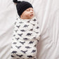 Copper Pearl Baby Beanie Hat Top Knot Stretchy Sof Midnight