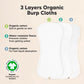 Organic Burp Cloths For Baby Boys And Girls - 5-Pack Super Absorbent Burping Cloth, Burp Clothes, Soft & Plush, Newborn Milk Spi