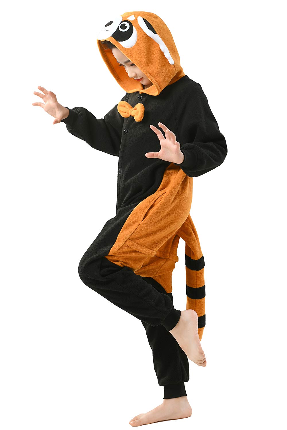 Canasour Red Panda Onesie Kids Halloween Cosplay Costume Girls One Piece Pjs Anime Unisex Hoodie Pajamas For 5T Boys Party Pyjam