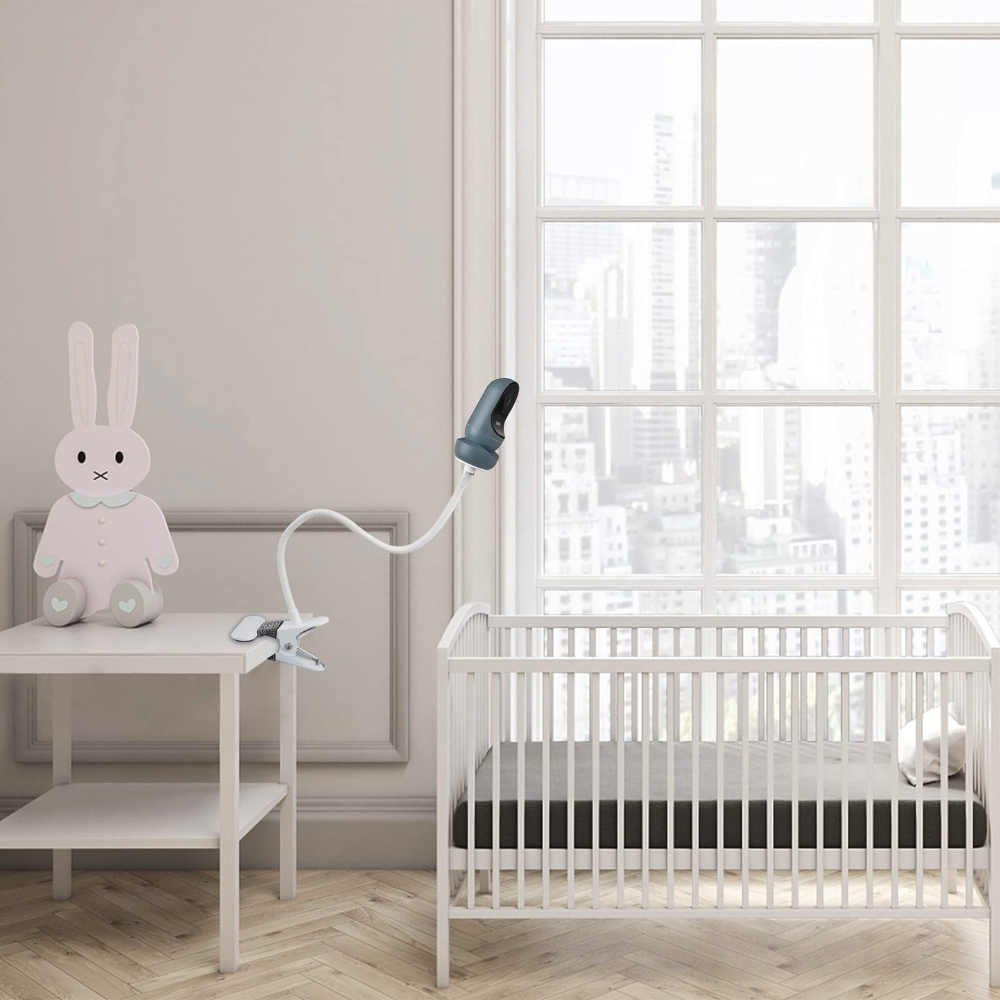Okemeeo Baby Monitor Mount For Owlet Cam 2, Owlet Cam Smart Baby Monitor,Owlet Duo And Arlo Cameras(15.7In Gooseneck Clip)