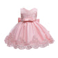 Lottle Girls Christmas Embroidery Lace Dresses Infant Easter Halloween Wedding Formal Event Dress(Pink02,120) 5-6 Years
