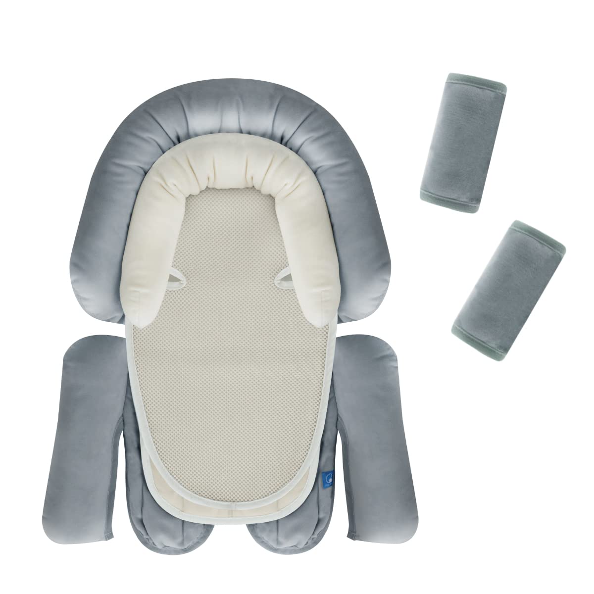 Coolbebe Upgraded 3-In-1 Babybody Support & Strap Covers Set For Newborn Infant - Extra Soft Car Seat Insert Cushion Pad, Perfec