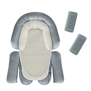 Coolbebe Upgraded 3-In-1 Babybody Support & Strap Covers Set For Newborn Infant - Extra Soft Car Seat Insert Cushion Pad, Perfec