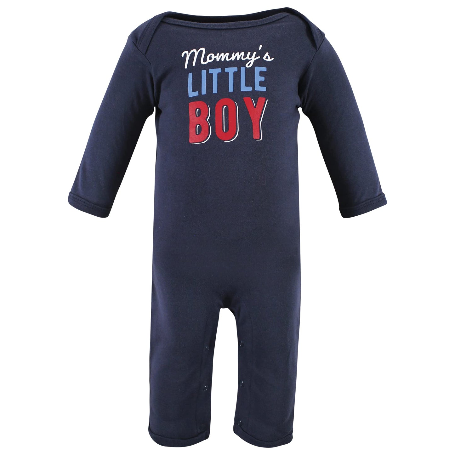 Hudson Baby Unisex Baby Cotton Coveralls, Mommys Little Boy, 6-9 Months
