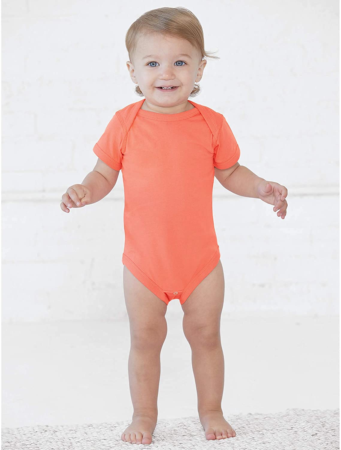 Rabbit Skins Baby Soft Fine Jersey Short Sleeve Bodysuit (4424) Charcoal, 6M