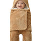NAMAN 3in1 Hooded Baby Blanket Wrapper (Camel, Pack of 1) | Towel for Baby Boy and Girl | All Season Soft Swaddle for 06 Mont