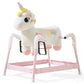 FUNLIO Unicorn Spring Rocking Horse for Kids 3-6, Rainbow Fairy Ride on Horse with Covered Spring & Sturdy Frame, Neighing & Gal