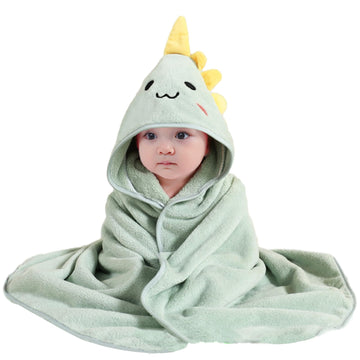 HiABsee Baby Towels with Hood Ultra Soft Hooded Baby Towels Newborn, Unique Animal Design Baby Bath Towel for Boy and Girl, Dino