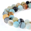 Pltbeads Gorgeous Amazonite Natural Gemstone Loose Beads 10Mm Matte Round Approxi 155 Inch Diy Bracelet Necklace For Jewelry Mak